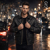 Vintage Leather Flight Jacket