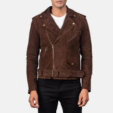 Tarek Mocha Suede Biker Jacket