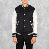 Axel Black & White Hybrid Varsity Jacket