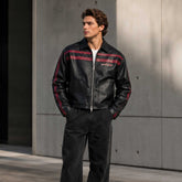 Black Leather Motocross Jacket Burgundy Stripes
Genuine Leather Oversized Biker Jacket Black Burgundy
Black Leather Racing Jacket Burgundy Stripe Detail
Vintage Style Leather Moto Jacket Oversized Fit
Premium Black Leather Streetwear Racing Jacket
Genuine Leather Motocross Jacket Burgundy Racing Stripes
Oversized Black Biker Jacket Premium Leather Style