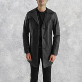 Braylon Black Men's Leather Coat