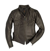 Vintage Women’s Black Cafe Racer Leather Jacket