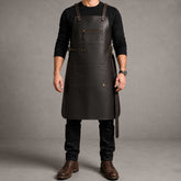 Cross Back Leather Apron