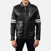 Drayden Black Leather Jacket