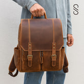 Leather Backpack | Handmade Full-Grain Vintage Backpack for Men & Women – Saltco Leather