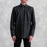 Haven Noir Men's Matte Black Leather Shirt