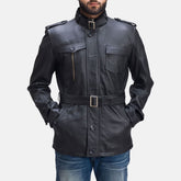 Strider Black Men's Leather Jacket