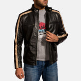 Maverick Black Men's Leather Biker Jacket
