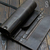 SaltCo ForgeRoll – Premium Full-Grain Leather Knife & Tool Roll for Chefs & Craftsmen