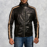 Maverick Black Men's Leather Biker Jacket