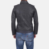 Steele Black Leather Jacket