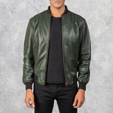 Shane Green Leather Bomber Jacket