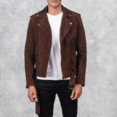 Tarek Mocha Suede Biker Jacket