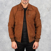 Zenith Brown Suede Biker Jacket