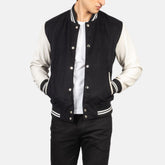 Axel Black & White Hybrid Varsity Jacket