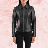 Vixen Black Classic Collar Leather Jacket