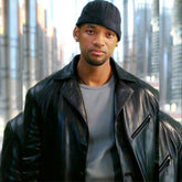 Will Smith I, Robot Black Pure Leather Long Coat
