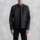 Zen Matte Black Leather Biker Jacket