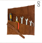 large tool roll suede