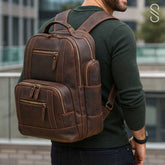 leather backpack