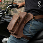 Leather Leg Bag for Bikers