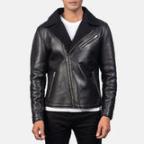 Everett Shearling Black Men's Leather Jacket