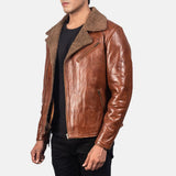 Asher Shearling Brown Men's Leather Jacket