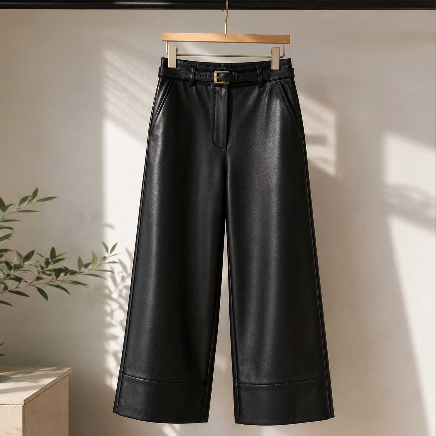 Ravenmere Genuine Sheepskin Leather Wide Leg Pants
Women’s Black Genuine Leather Wide Leg Pants
Ravenmere Luxury Sheepskin Leather Trousers
Genuine Leather Cropped Wide Leg Pants for Women
Black Sheepskin Leather Pants Front View
Black Leather Wide Leg Pants Back View
Ravenmere Leather Pants Side View
Genuine Sheepskin Leather Pants Waist Detail
Ravenmere Leather Pants Pocket and Stitching Detail
Premium Genuine Leather Pants Texture Close Up
Women’s Luxury Leather Pants Fashion Styling
Ravenmere Wide Leg L