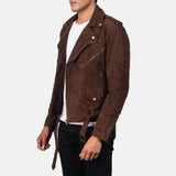 Tarek Mocha Suede Biker Jacket