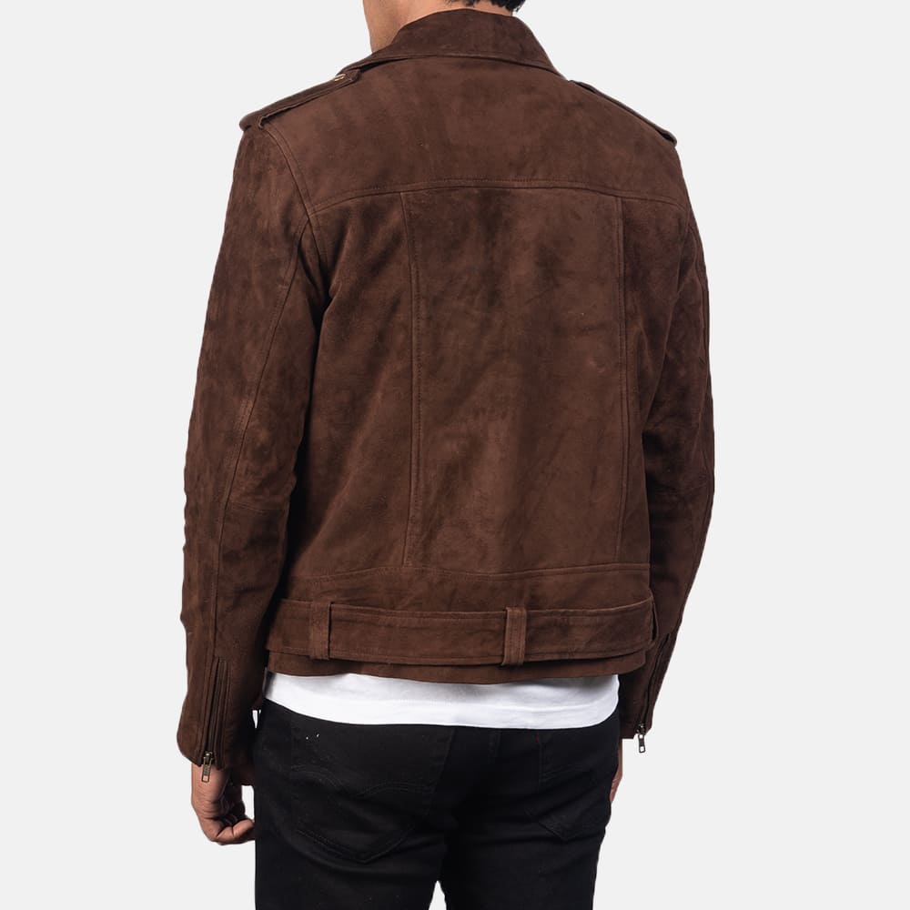 Tarek Mocha Suede Biker Jacket