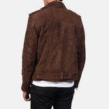 Tarek Mocha Suede Biker Jacket