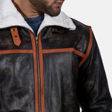 Everest Brown Fur Leather Jacket