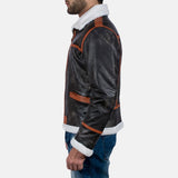 Everest Brown Fur Leather Jacket