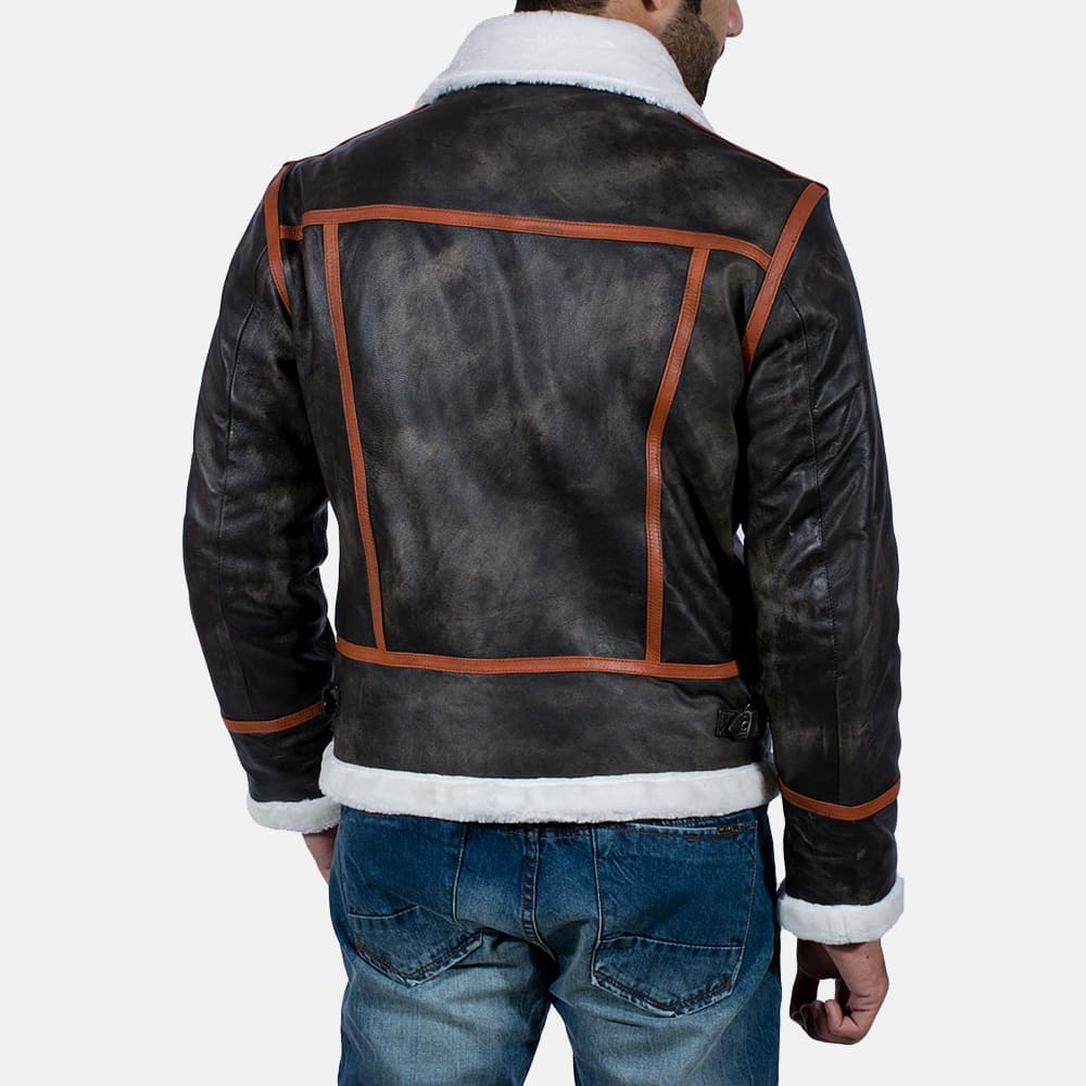 Everest Brown Fur Leather Jacket