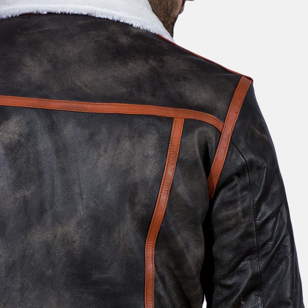 Everest Brown Fur Leather Jacket
