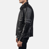 Colton Black Men's Leather Biker Jacket
