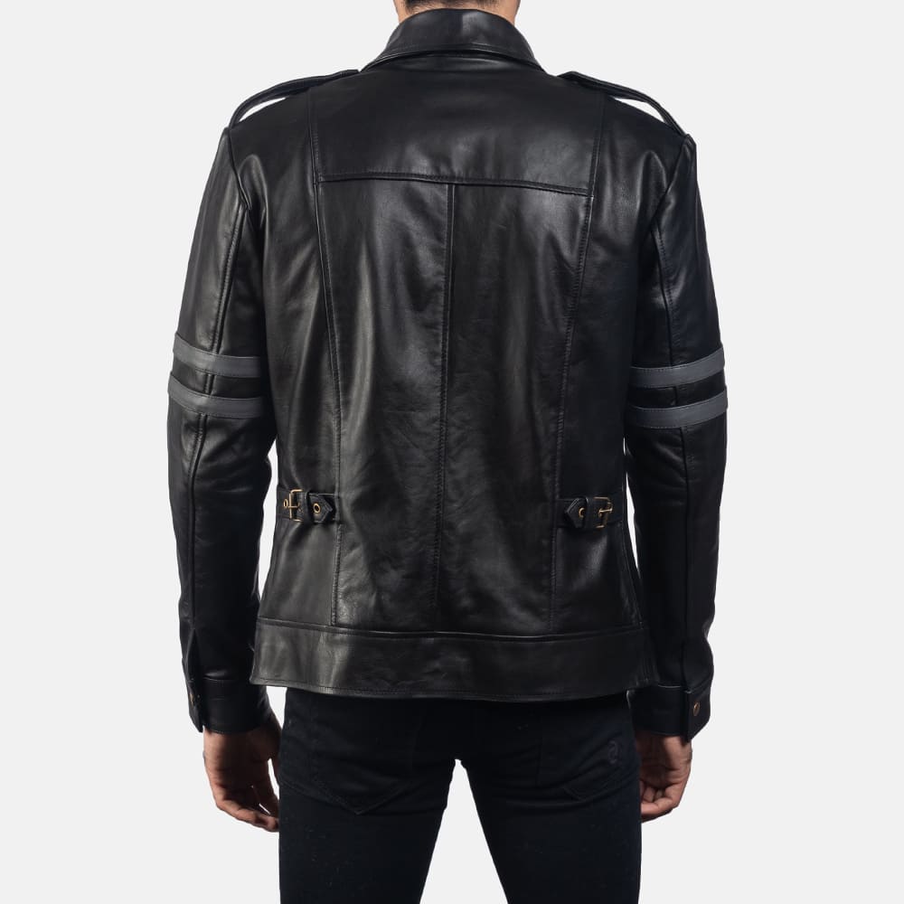 Colton Black Men's Leather Biker Jacket
