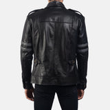 Colton Black Men's Leather Biker Jacket