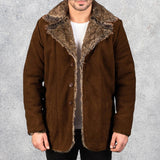 Ashbridge Men's Dark Brown Suede Coat
