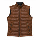 Ashcroft Cognac Full Grain Leather Texture Close Up