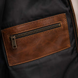 Ashcroft Leather Puffer Vest Interior Security Pocket