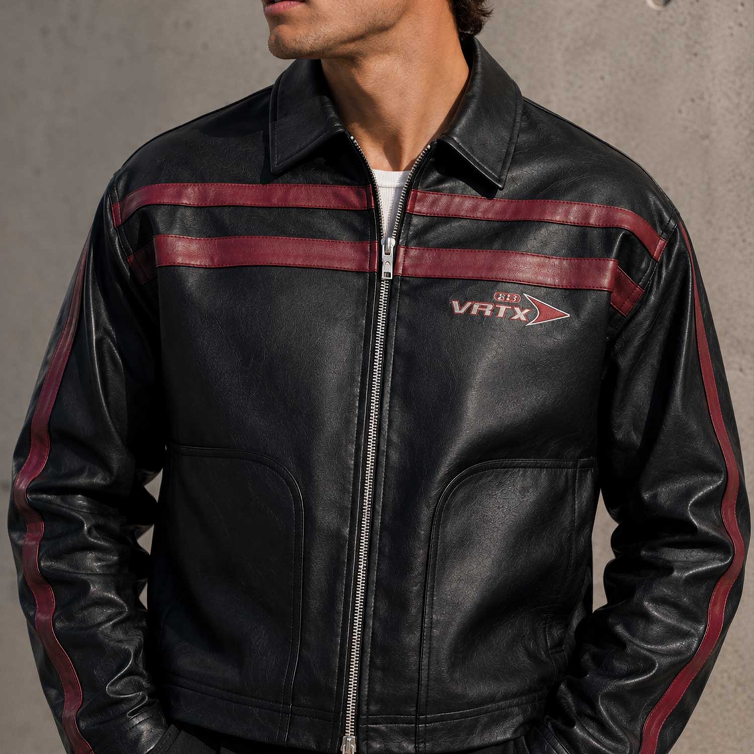 Black Leather Motocross Jacket Burgundy Stripes
Genuine Leather Oversized Biker Jacket Black Burgundy
Black Leather Racing Jacket Burgundy Stripe Detail
Vintage Style Leather Moto Jacket Oversized Fit
Premium Black Leather Streetwear Racing Jacket
Genuine Leather Motocross Jacket Burgundy Racing Stripes
Oversized Black Biker Jacket Premium Leather Style