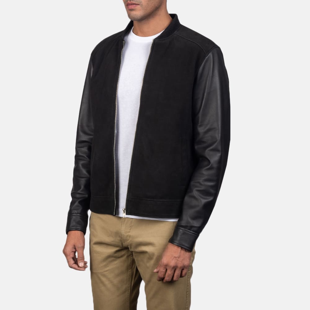 Blain Elite Black Hybrid Bomber Jacket