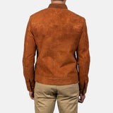 Blain Luxe Brown Suede Bomber Jacket