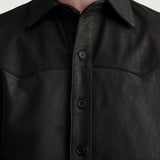 Bronco Tumbled Brown Leather Shirt