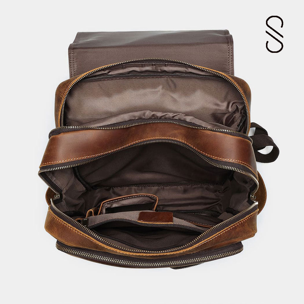 Leather Backpack | Handmade Full-Grain Vintage Backpack for Men & Women – Saltco Leather