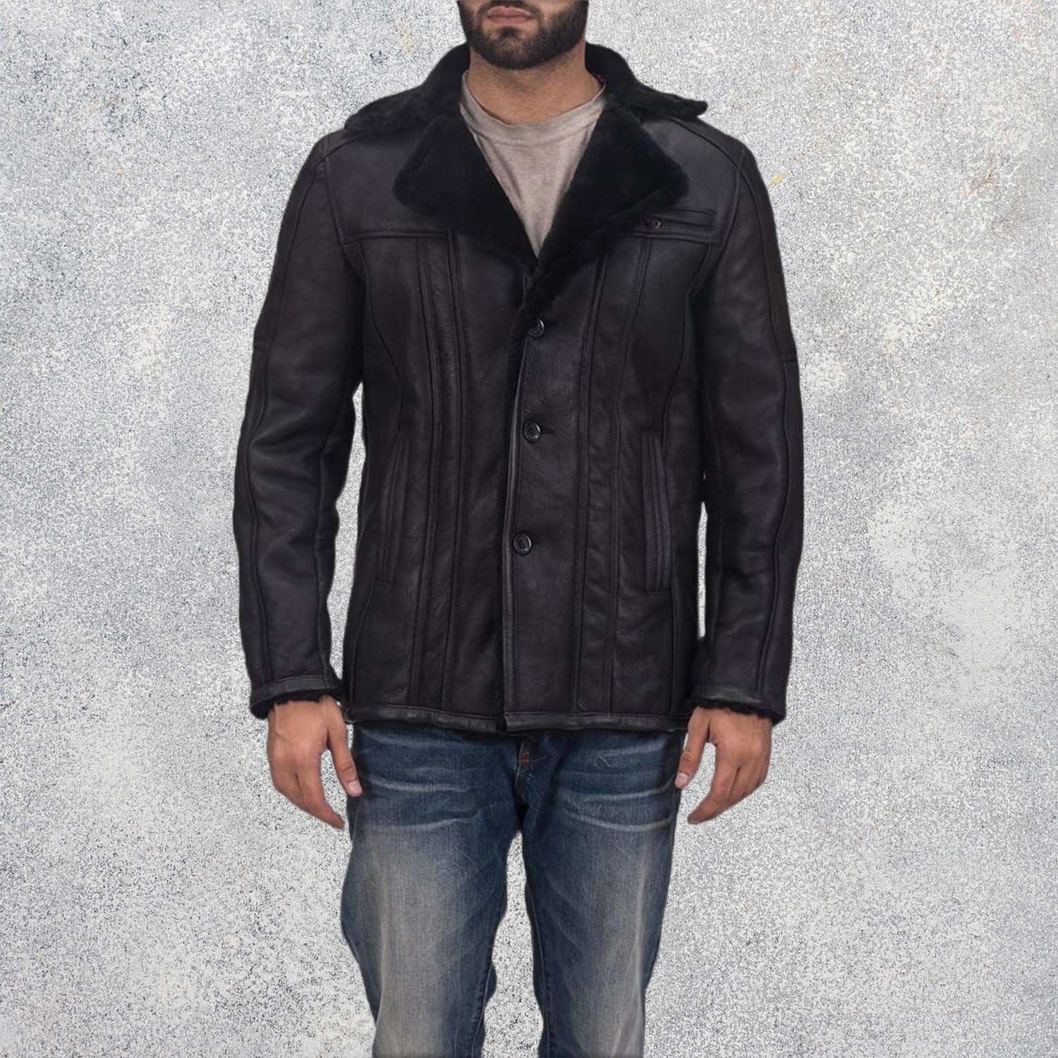 Caldwell Men's Double Face Shearling Coat