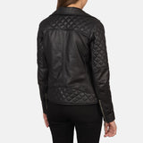 Saltco Carolyn Quilted Black Biker Jacket