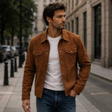 Crafted For Everyday Style
Modern Luxury Trucker Jacket
Premium Goat Suede Leather
Timeless Heritage Design
Classic Front View
Signature Back Profile
Precision Chest Pocket Craftsmanship
Premium Suede Texture
Tailored Shoulder Construction
Refined Snap Button Details
Luxury Collar Finish
Everyday Comfort Fit
Built To Last
Soft Matte Suede Finish
Handcrafted Premium Quality
