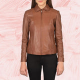 Colette Brown Leather Jacket